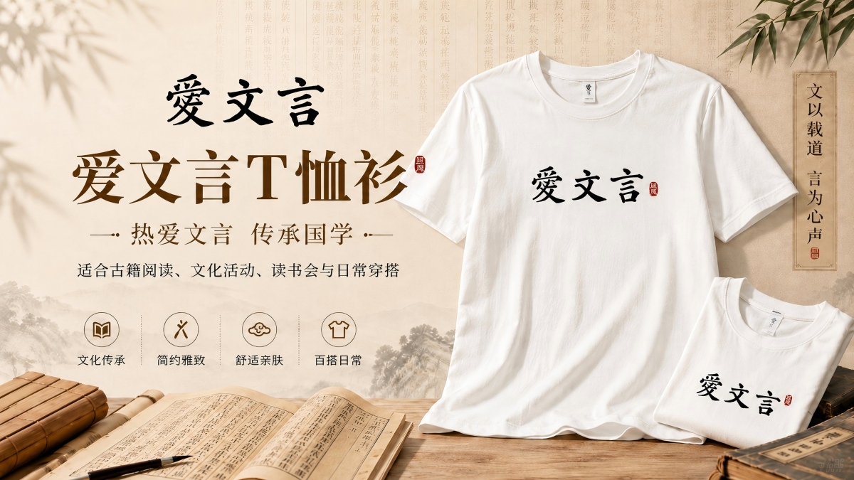 爱文言T恤衫