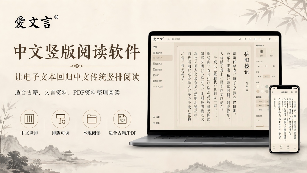 中文竖版阅读软件