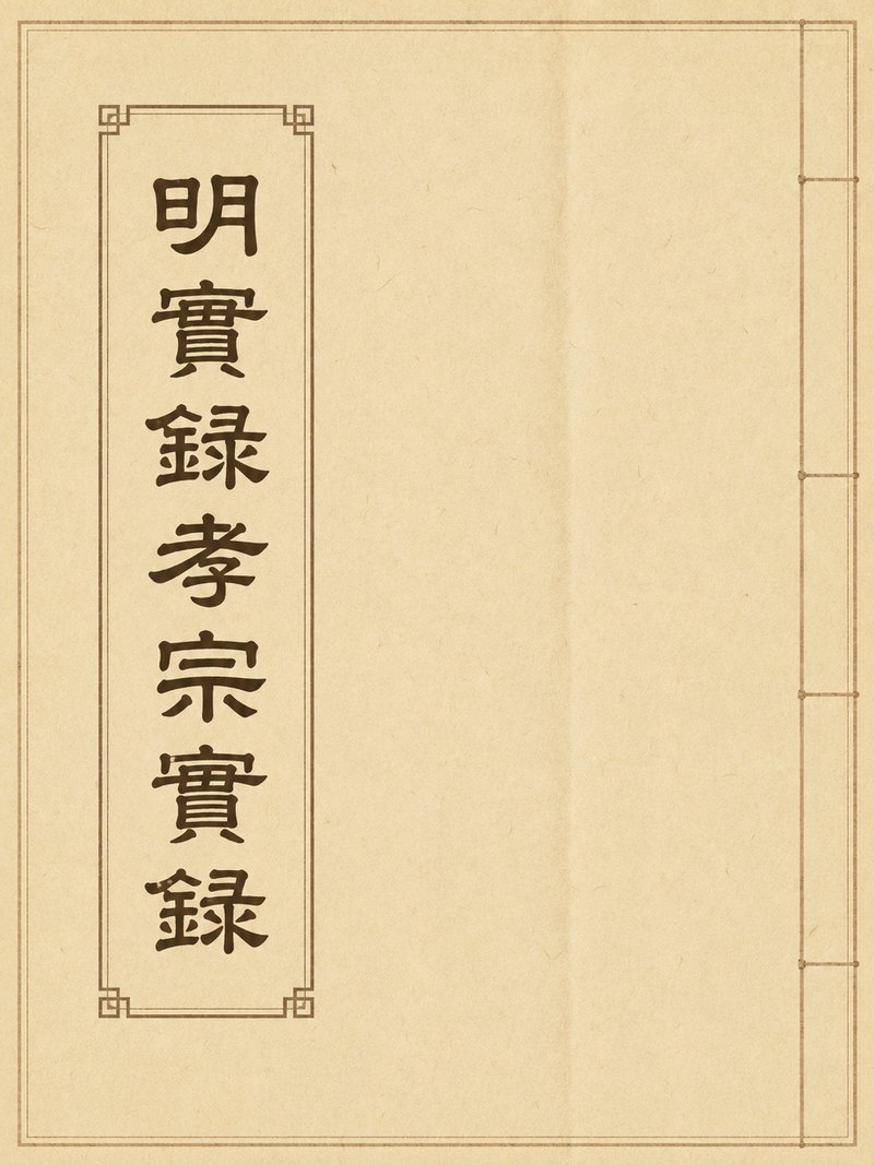 明实录孝宗实录