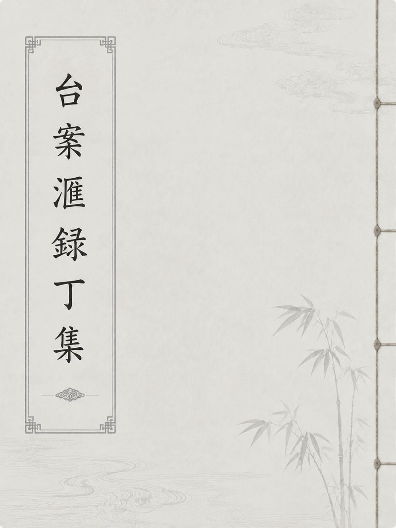 台案汇录丁集