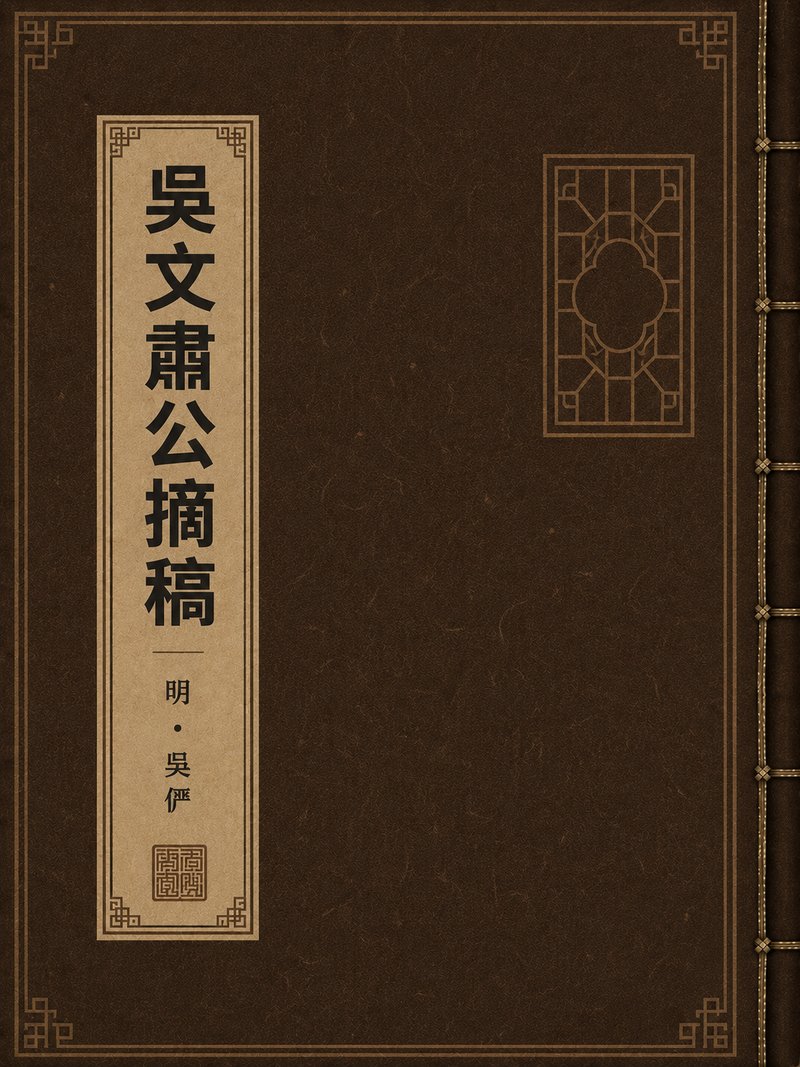 吴文肃公摘稿