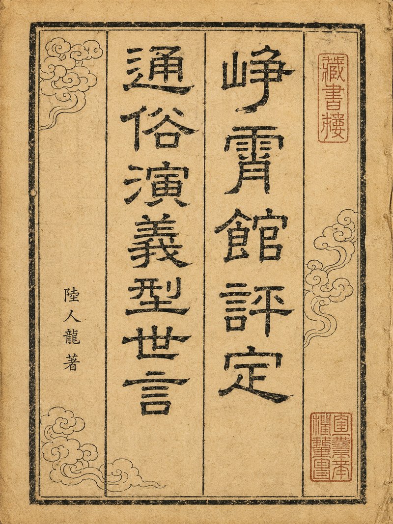 峥霄馆评定通俗演义型世言