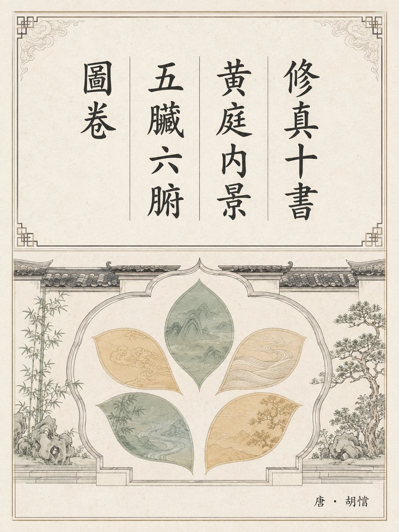 修真十书黄庭内景五脏六腑图卷