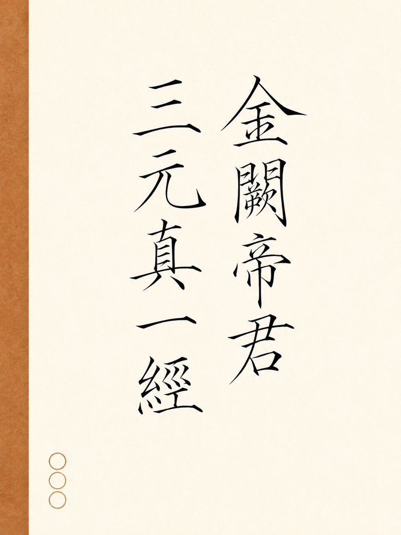 金阙帝君三元真一经