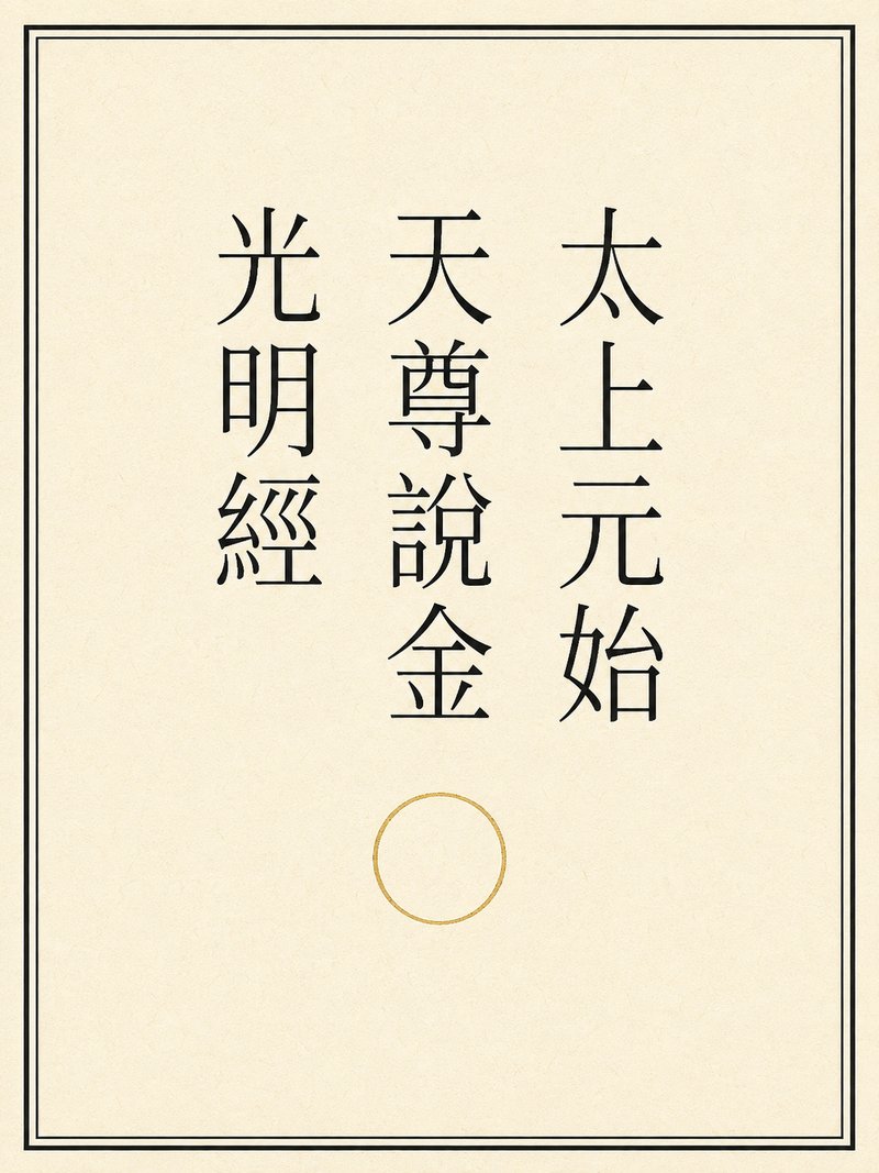 太上元始天尊说金光明经