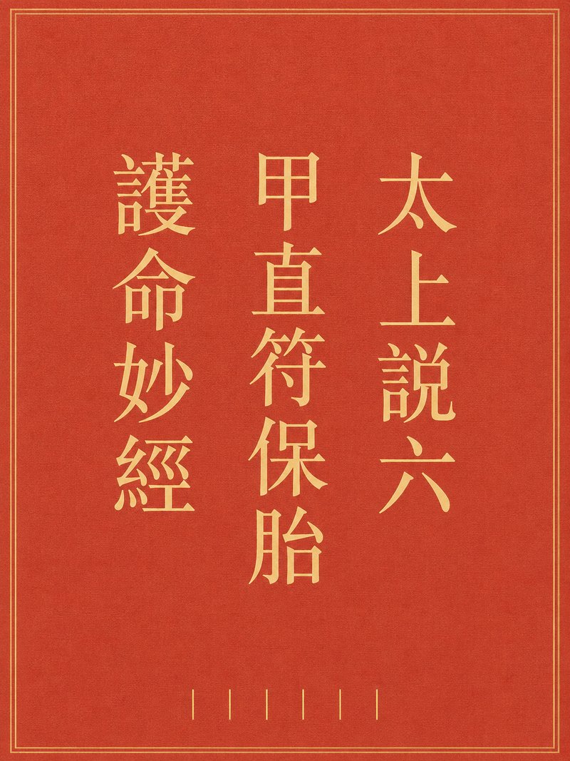 太上说六甲直符保胎护命妙经