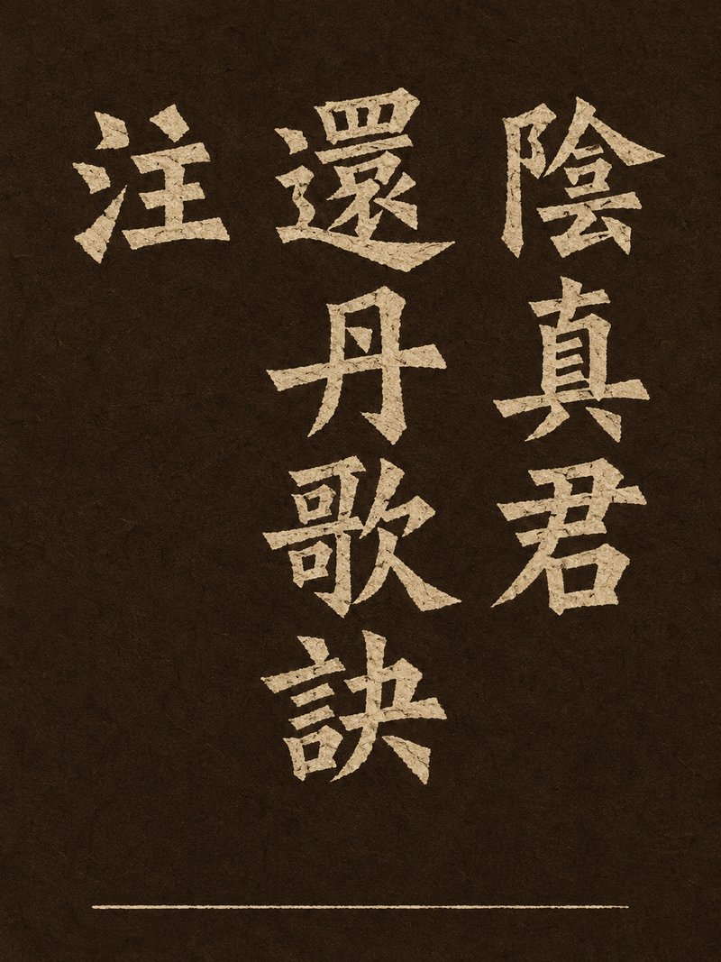 阴真君还丹歌诀注