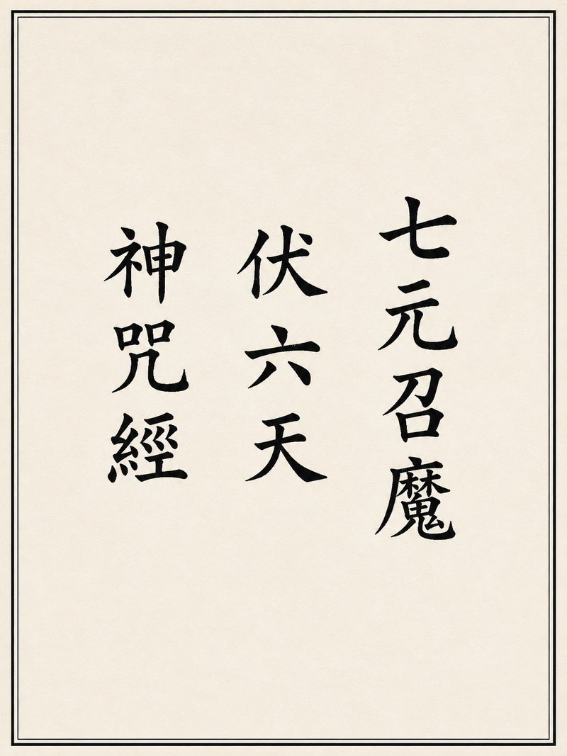 七元召魔伏六天神咒经