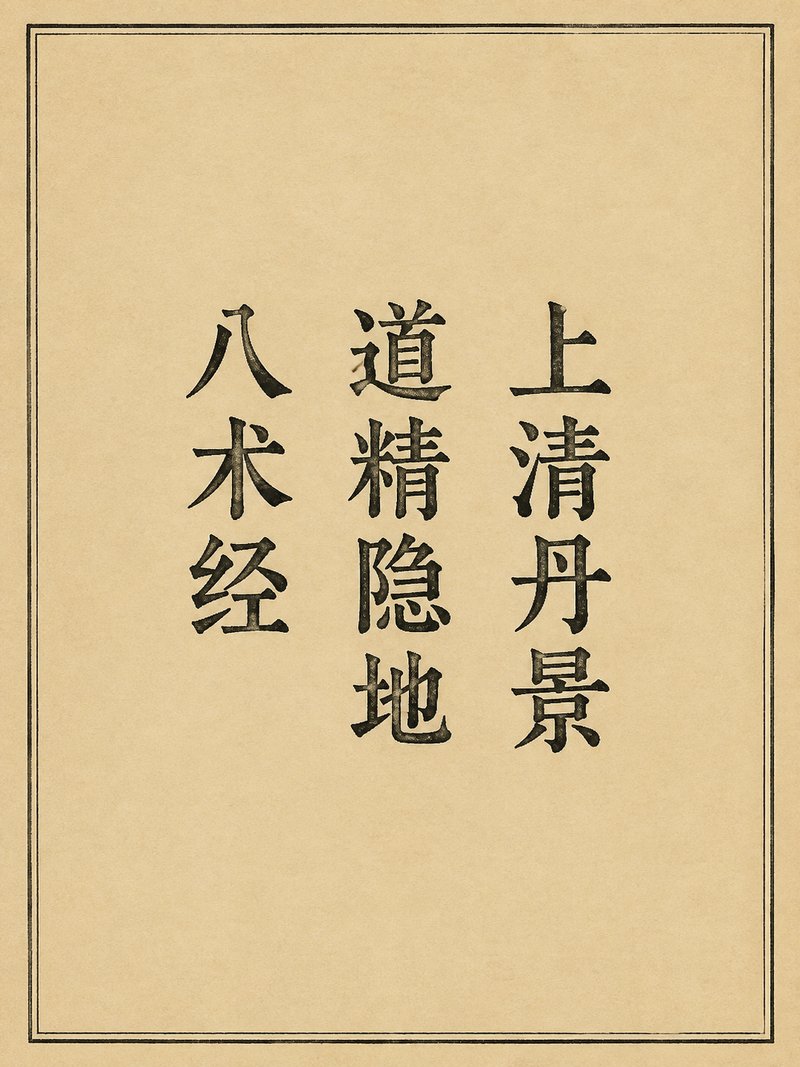 上清丹景道精隐地八术经