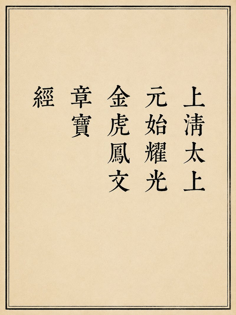 上清太上元始耀光金虎凤文章宝经