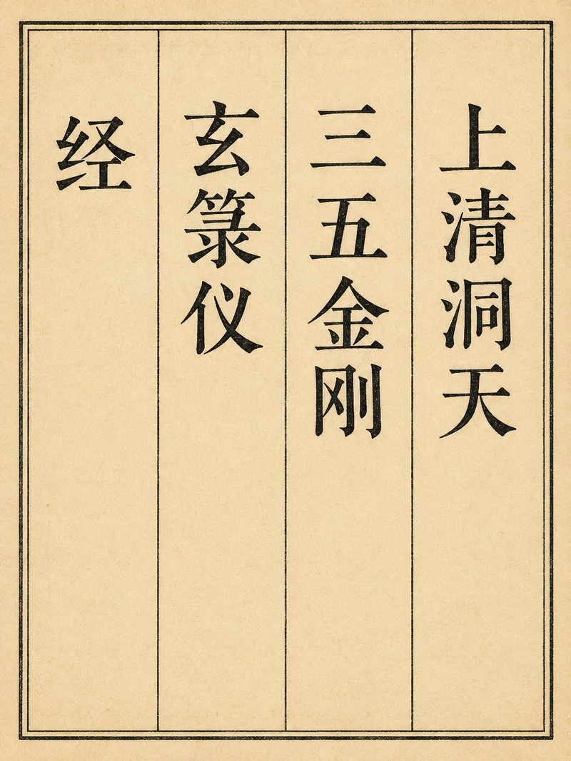 上清洞天三五金刚玄箓仪经