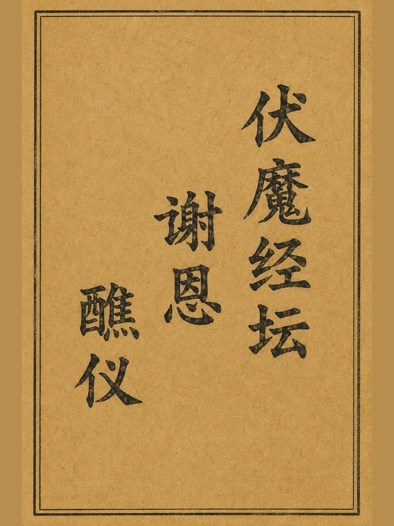 伏魔经坛谢恩醮仪