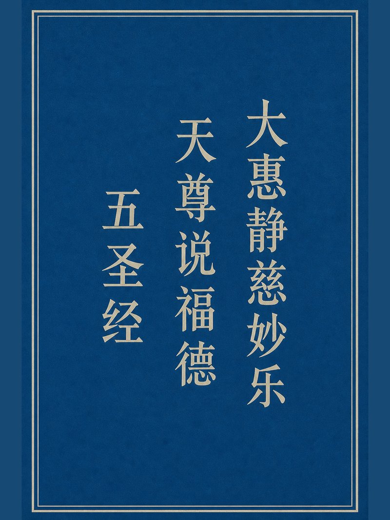 大惠静慈妙乐天尊说福德五圣经