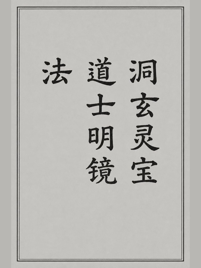 洞玄灵宝道士明镜法