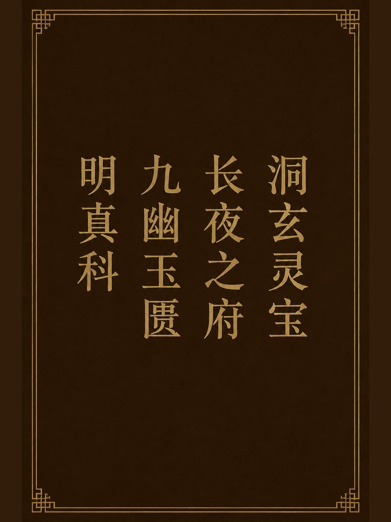 洞玄灵宝长夜之府九幽玉匮明真科