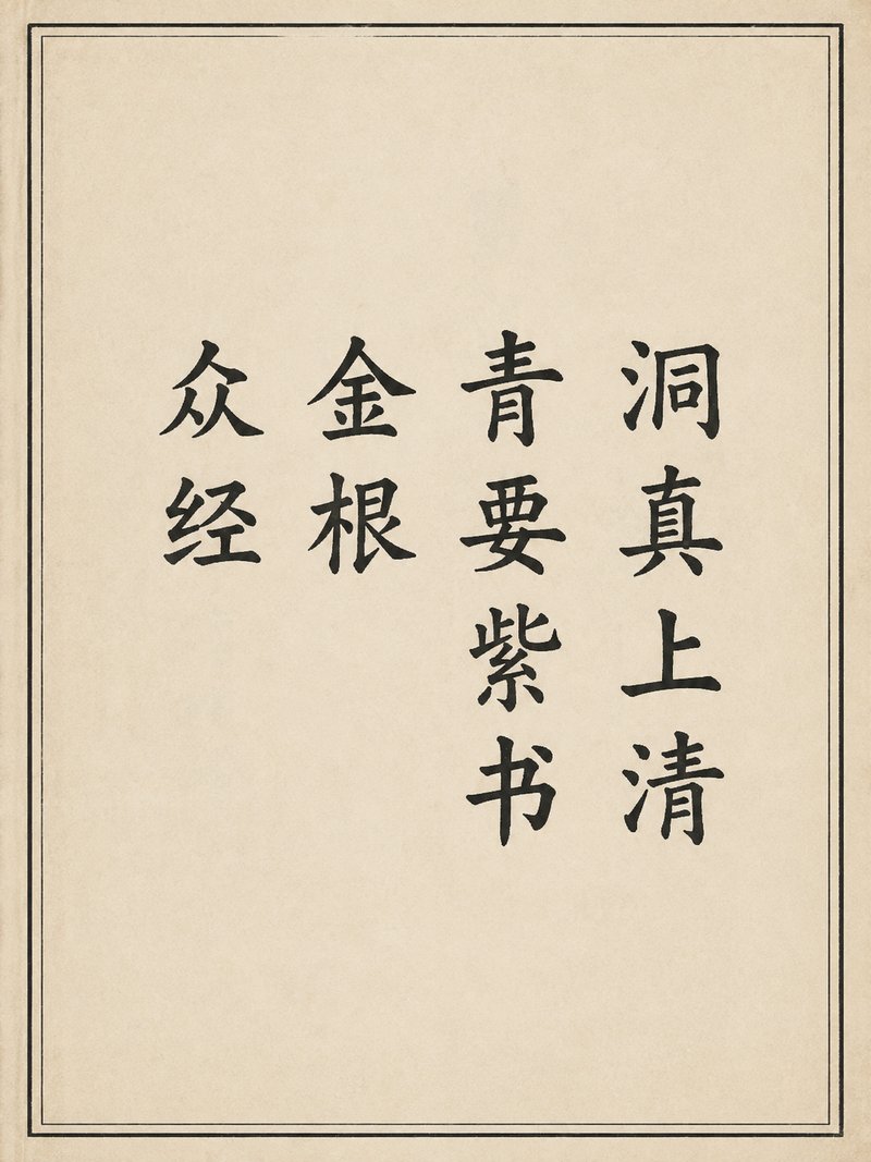 洞真上清青要紫书金根众经