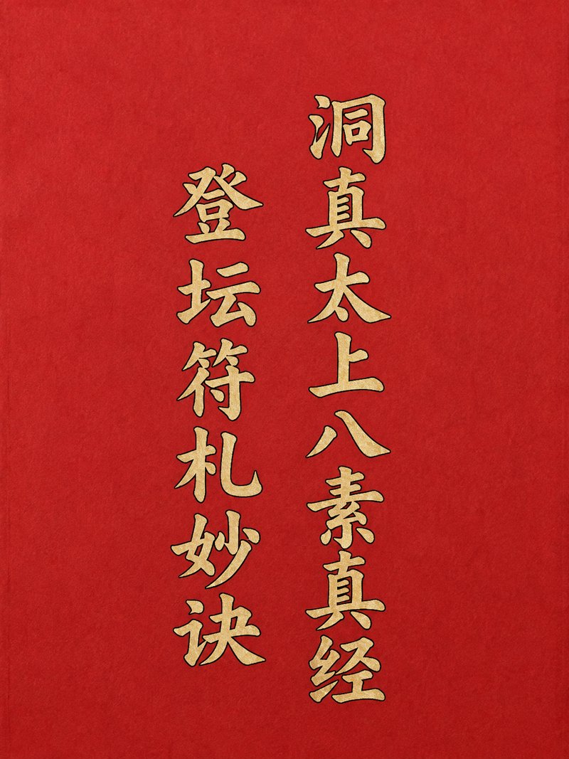 洞真太上八素真经登坛符札妙诀