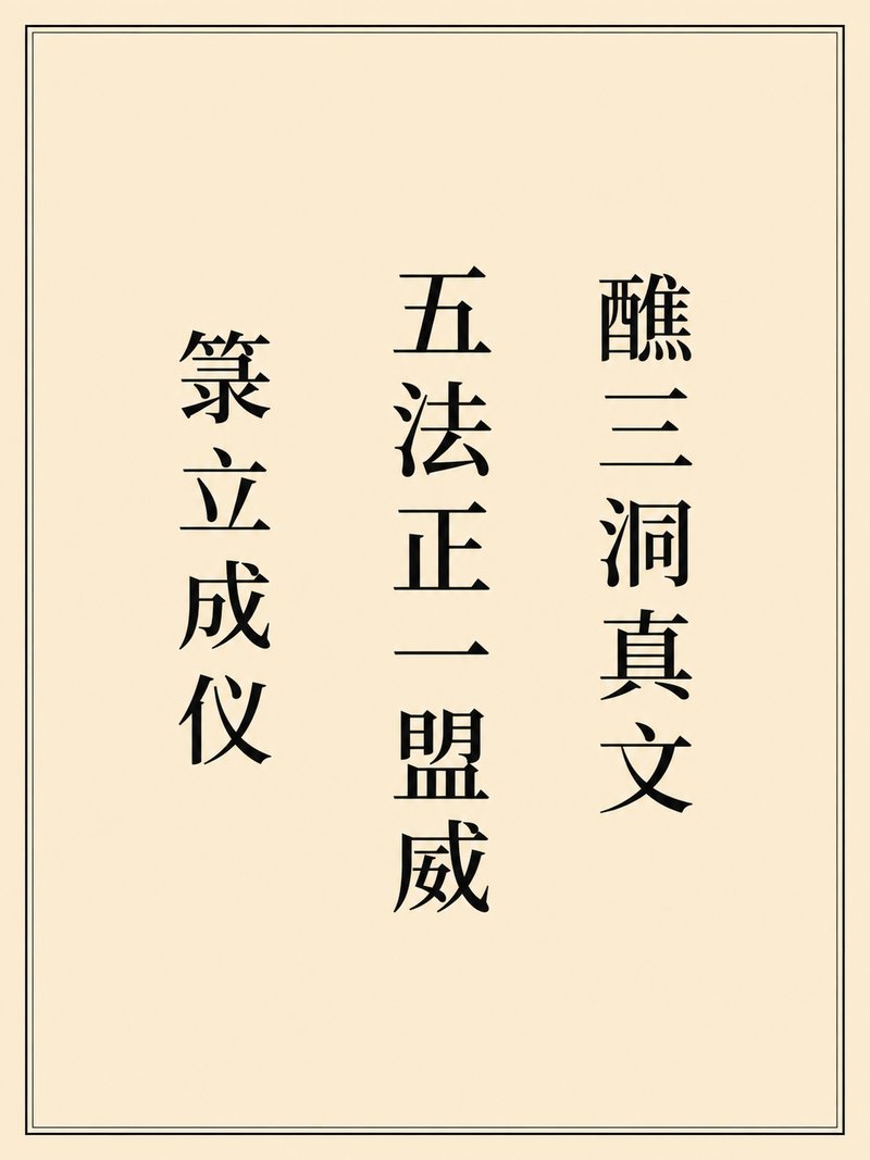 醮三洞真文五法正一盟威箓立成仪