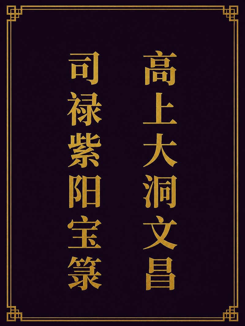 高上大洞文昌司禄紫阳宝箓