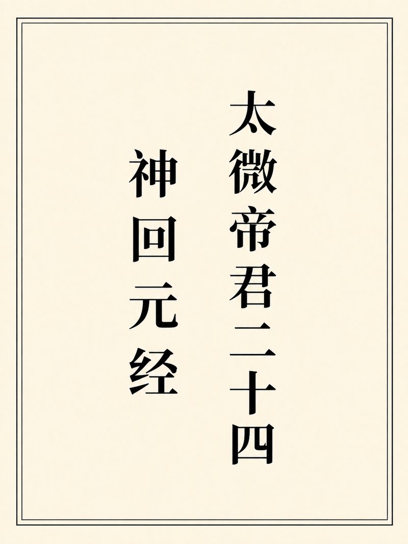 太微帝君二十四神回元经