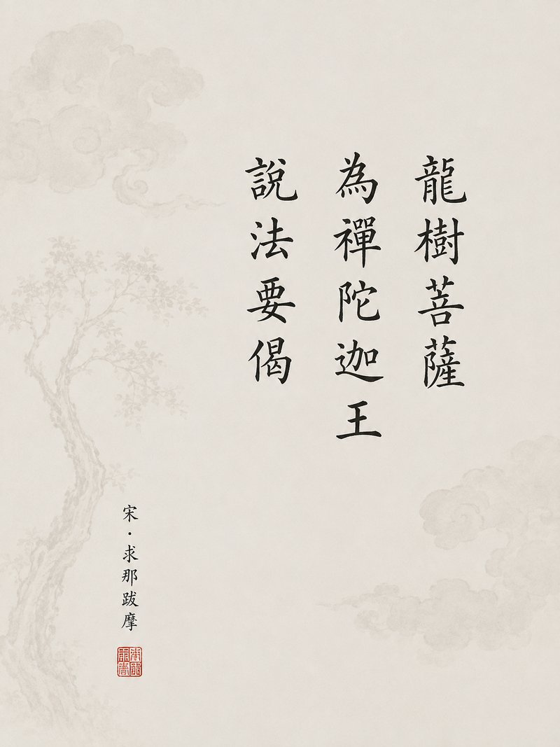 龙树菩萨为禅陀迦王说法要偈