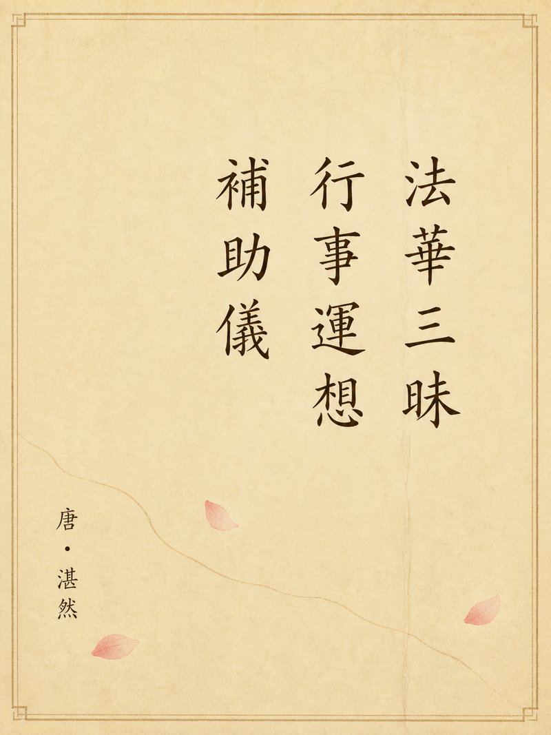 法华三昧行事运想补助仪