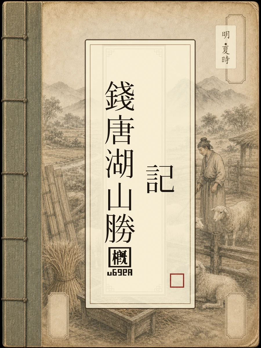 钱唐湖山胜概记